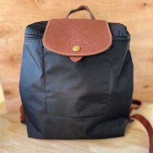 LONGCHAMP Black and Brown Backpack